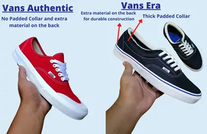 what's the difference between vans era and authentic